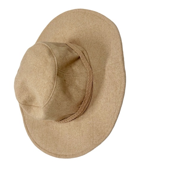 ASN Harper Wool Blend Adjustable Oatmeal tan Lined Boho Hat - Picture 3 of 7